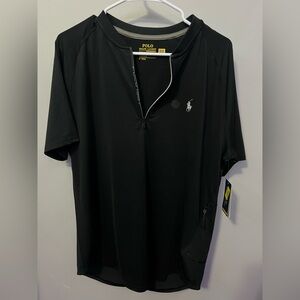 Polo by Ralph Lauren Men's Performance Quarter-Zip T-Shirt in Black